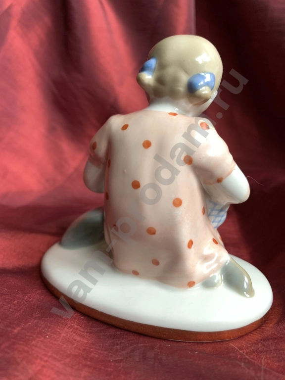 Девочка с кошкой статуэтка ЛФЗ 1950-е годы