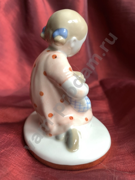 Девочка с кошкой статуэтка ЛФЗ 1950-е годы