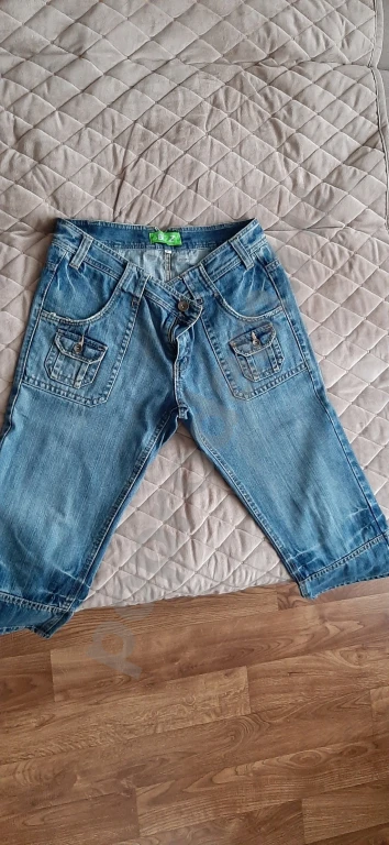 Бриджи мужские джинсовые, плотные размер 48-50