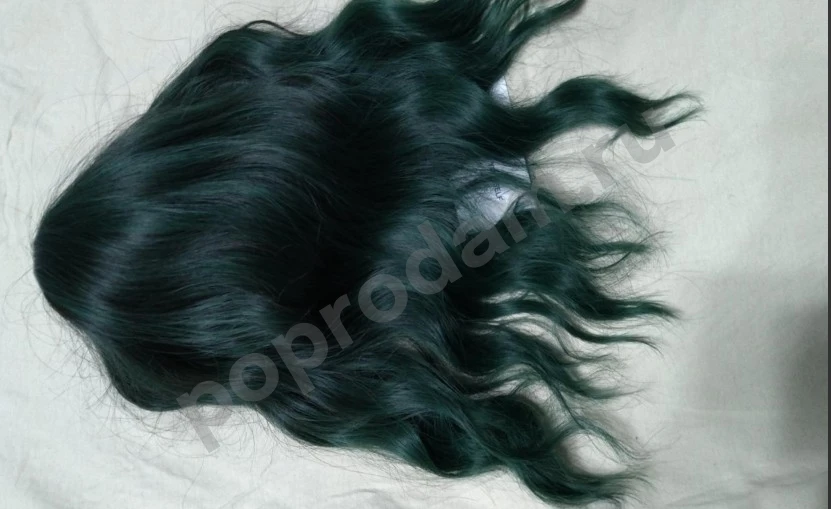 Парик зеленый каре новый