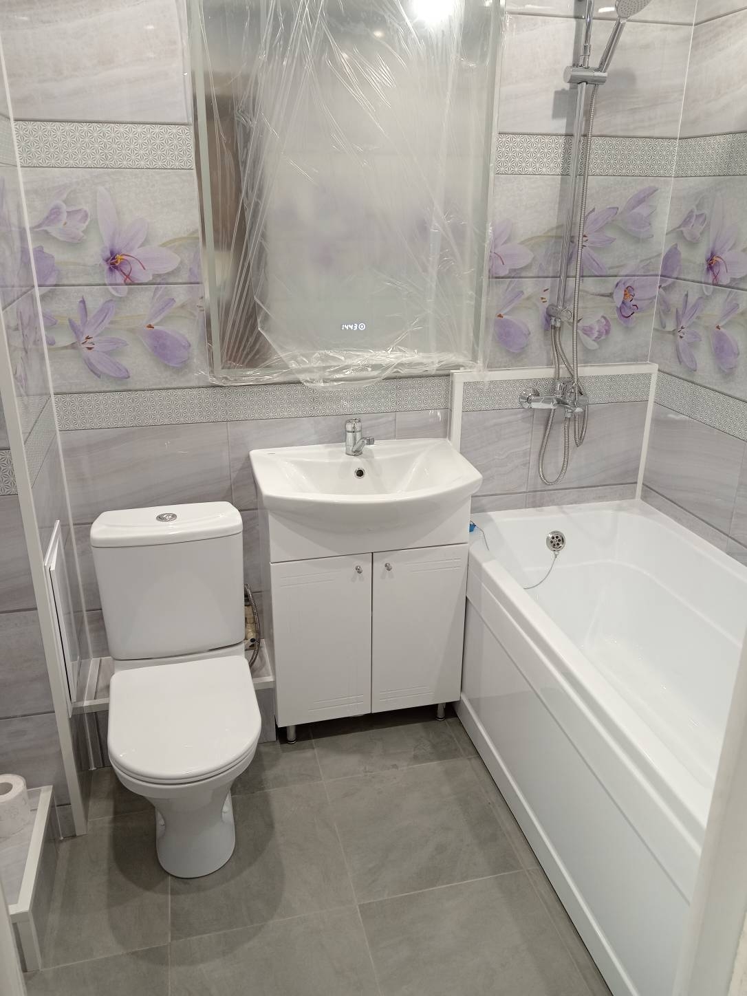 Ремонт ванных комнат, санузлов: Санузел панелями (вместе с материалом)