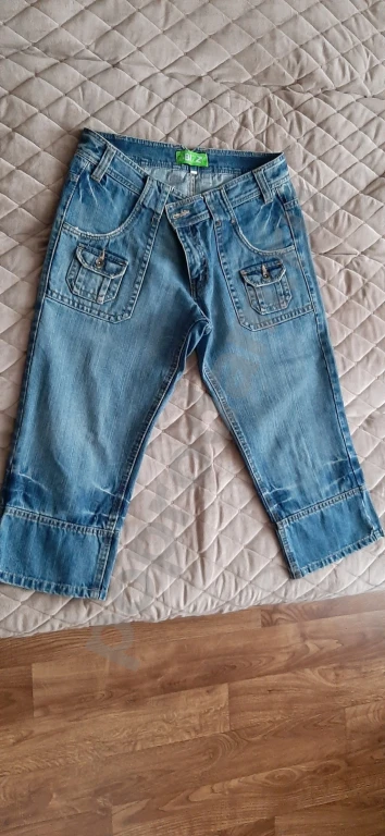 Бриджи мужские джинсовые, плотные размер 48-50