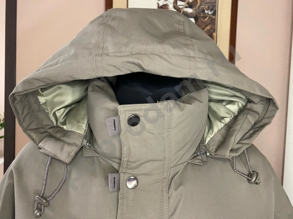 Зимняя мужская куртка пуховик пух перо M 46-48 хаки