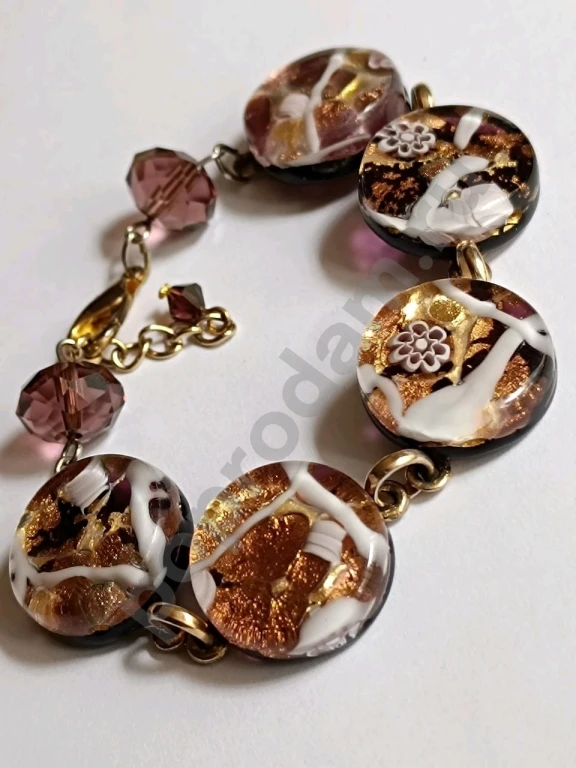 Браслет. Italia. Маркировка. Муранское Стекло.