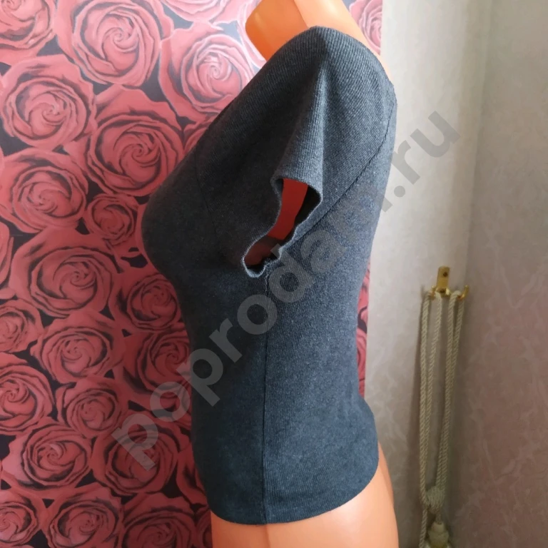 Топ блузка кофточка Твое 50 XL серая тепленькая женская Состав: хлопок