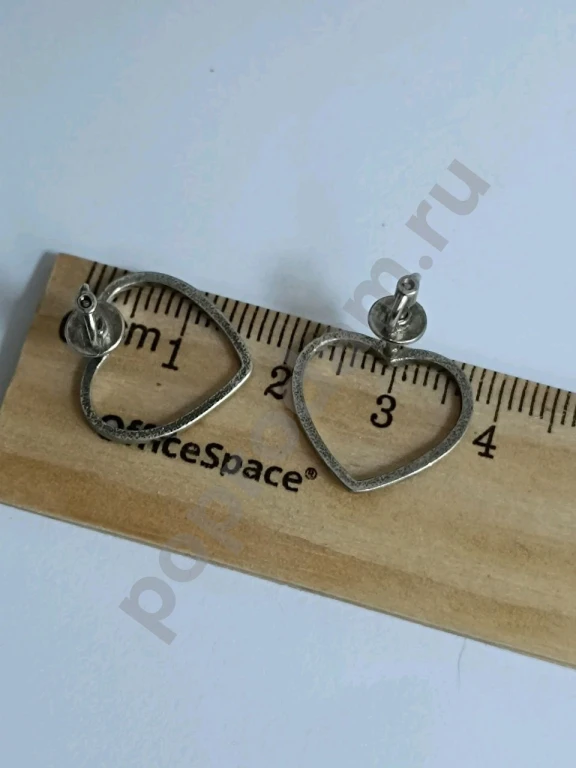 Серьги. Серебро 925 пробы. Тризуб.