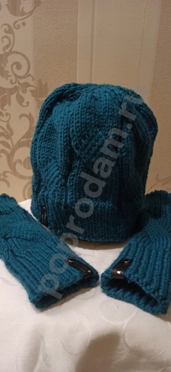 Шапка + митенки