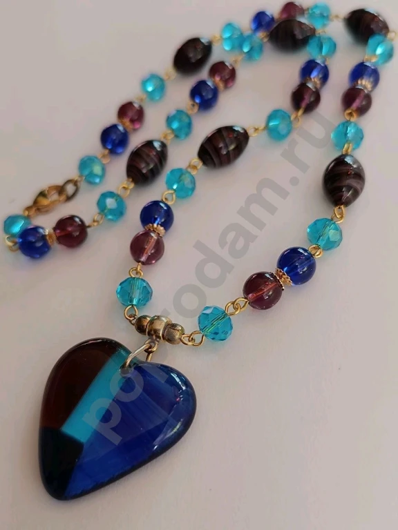 Бусы Цепочка с Подвеской. Italia Independent. Стекло.