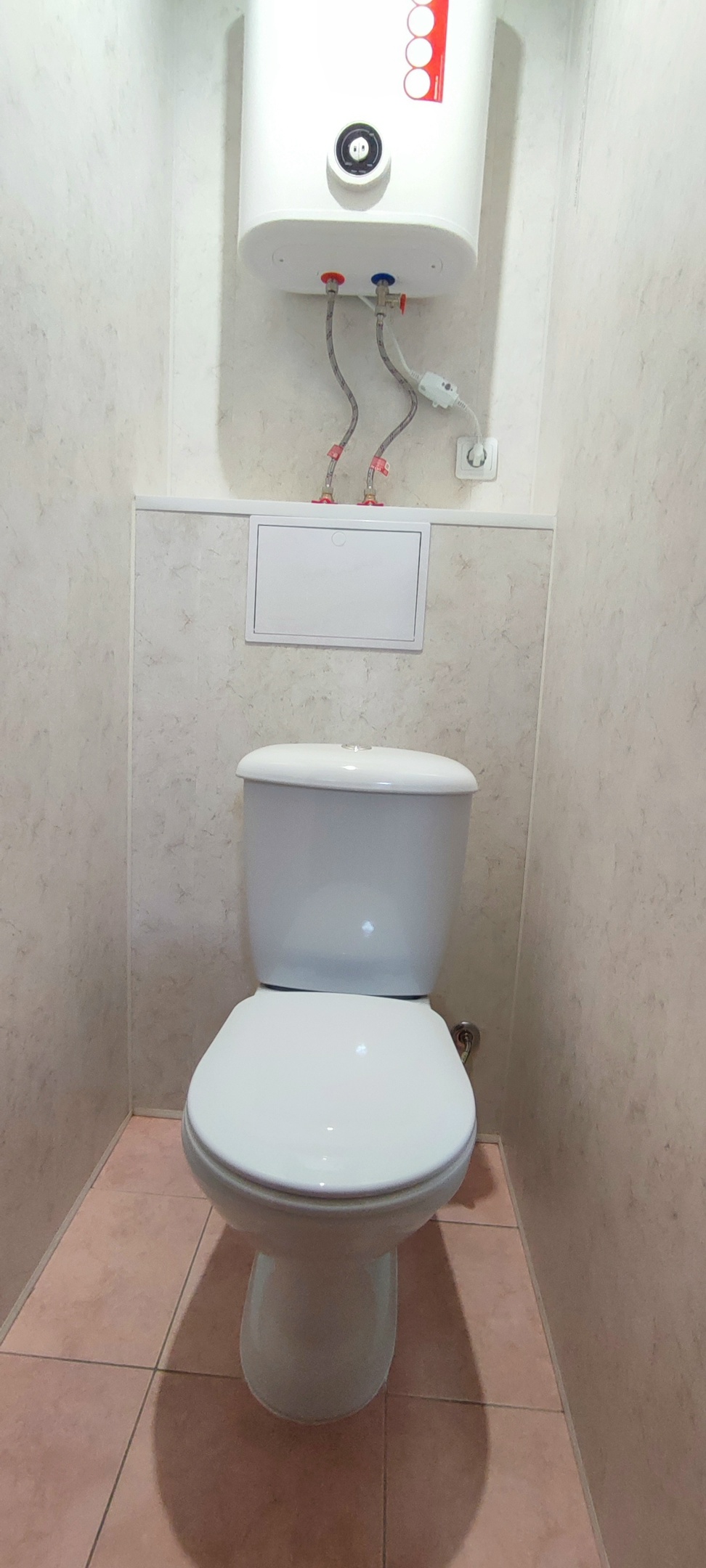 Ремонт ванных комнат, санузлов: туалет панелями (вместе с материалом)