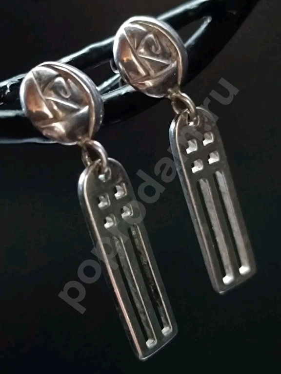 Серьги Mackintosh Rose. Серебро 925. Italia.