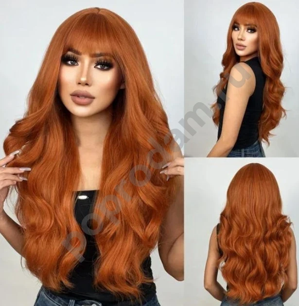 Парик рыжий длинный новый