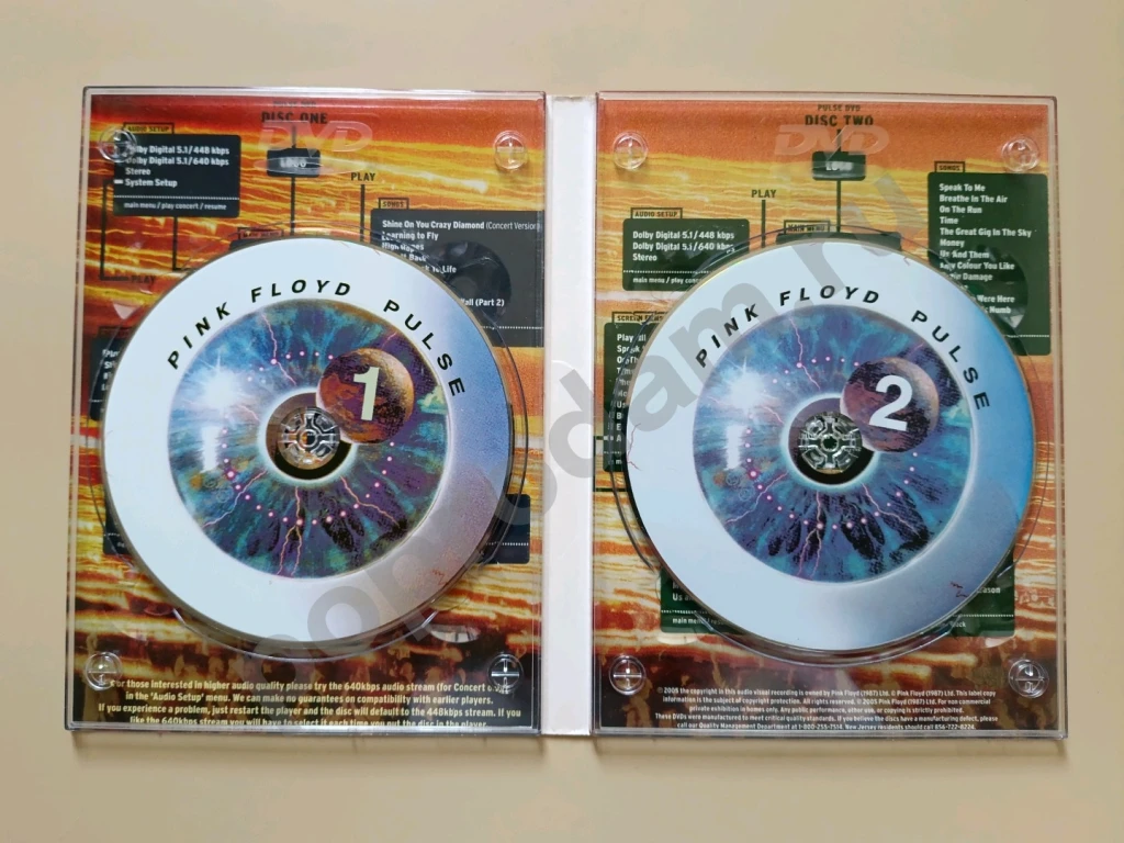 Pink Floyd Pulse диски DVD