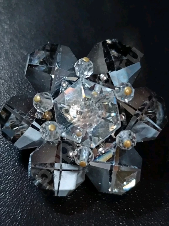 Наборная Брошь. Чехия. Jablonex. Винтаж. Стекло.