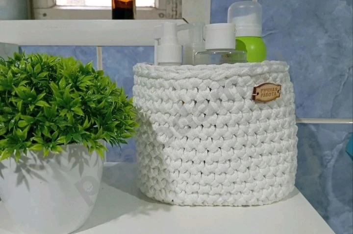 Вязаные сумки женские, корзинки