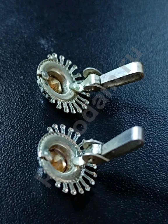 Клипсы. Винтаж СССР. Маркировка. Стекло.