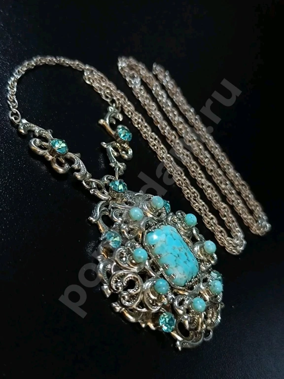 Длинное Колье. Чехия. Jablonex. Винтаж. Пекинское Стекло.