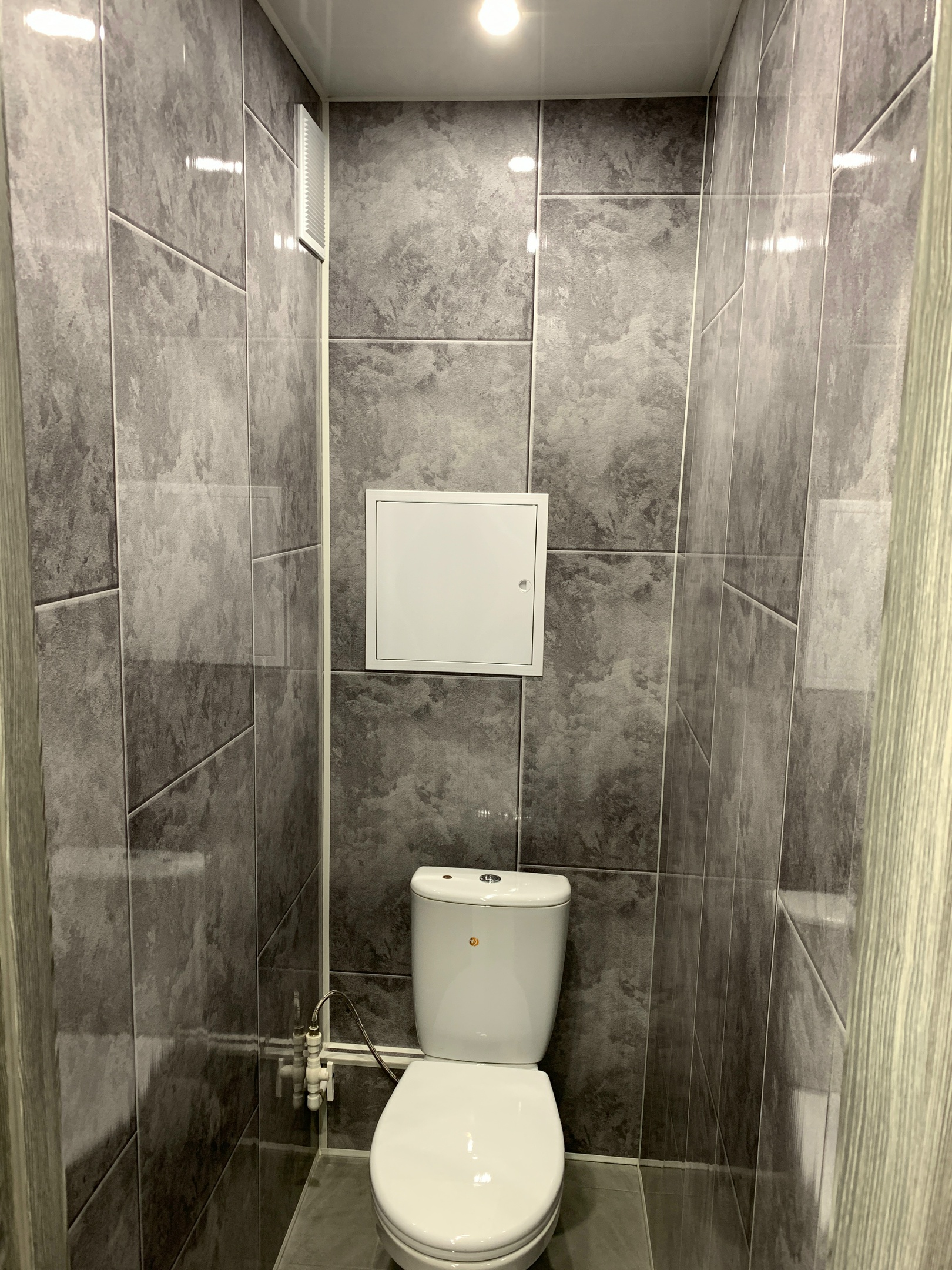 Ремонт ванных комнат, санузлов: туалет панелями (вместе с материалом)