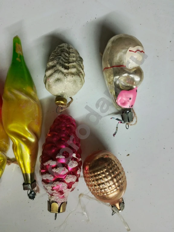 Елочные игрушки СССР Стеклянные. Редкие игрушки СССР Цена за всё. Доставка