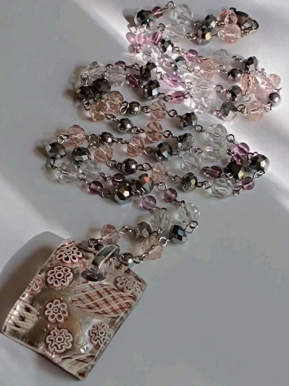 Длинные Бусы Цепочка с Подвеской. Italia Independent. Маркировка. Стекло.