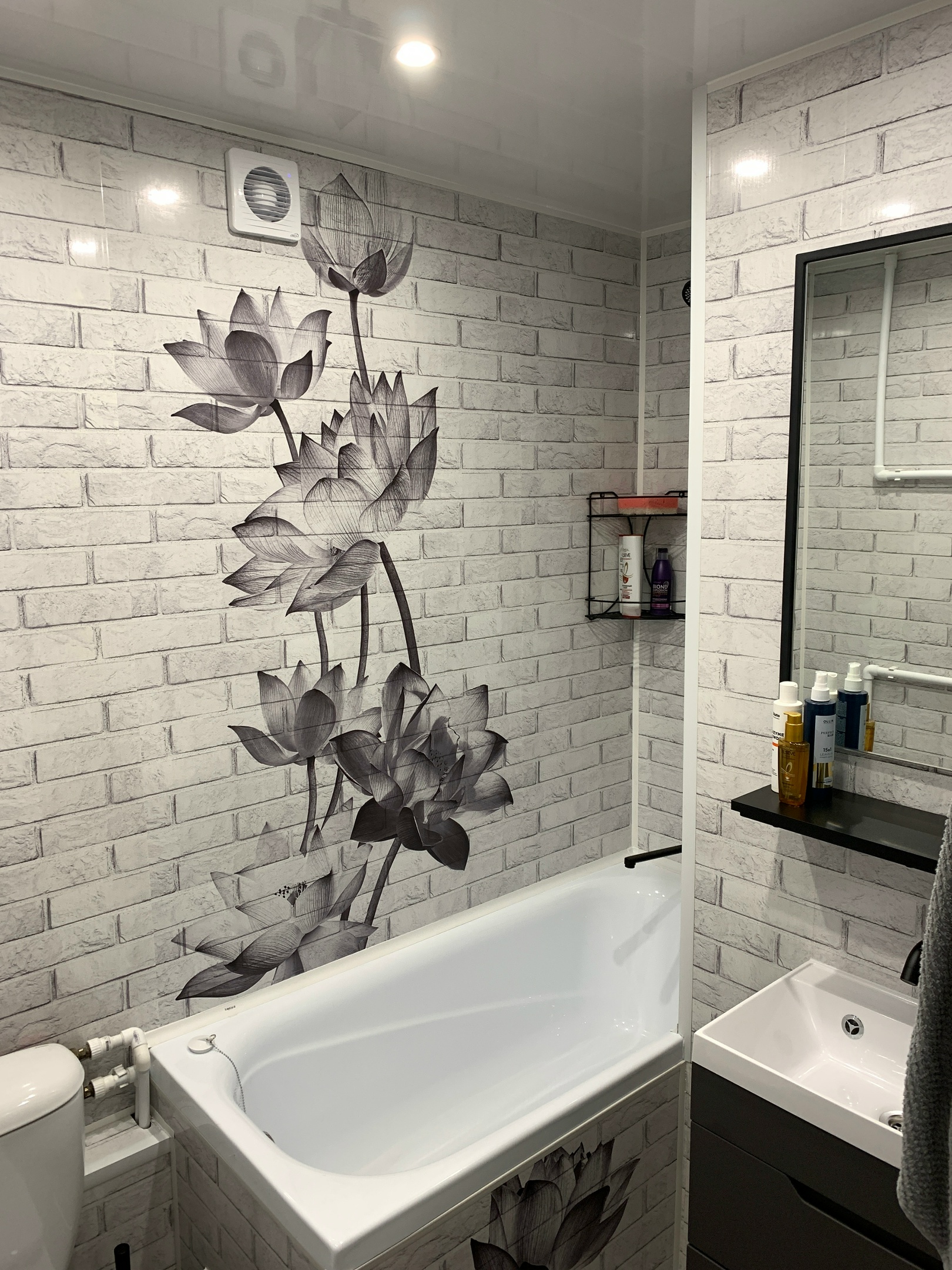 Ремонт ванных комнат, санузлов: Санузел панелями (вместе с материалом)