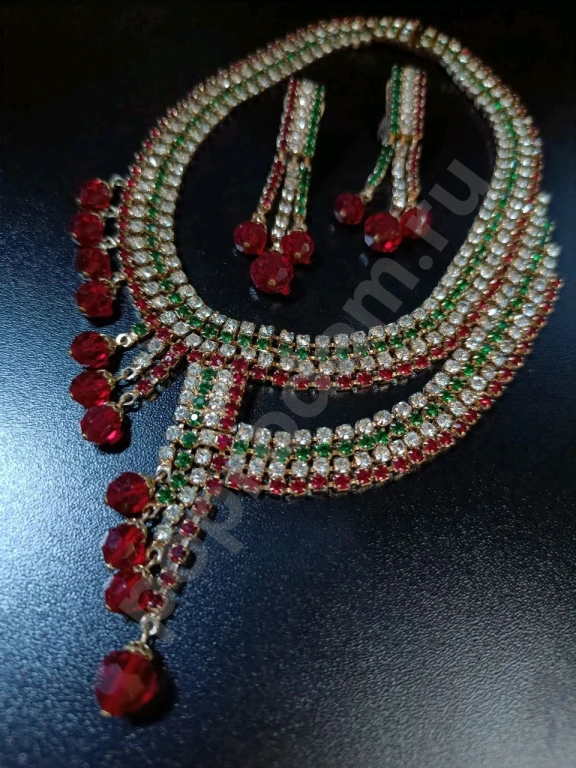 Комплект. Чехия. Jablonex. Винтаж. Стекло.