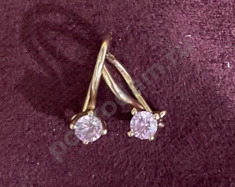 Детские золотые сережки