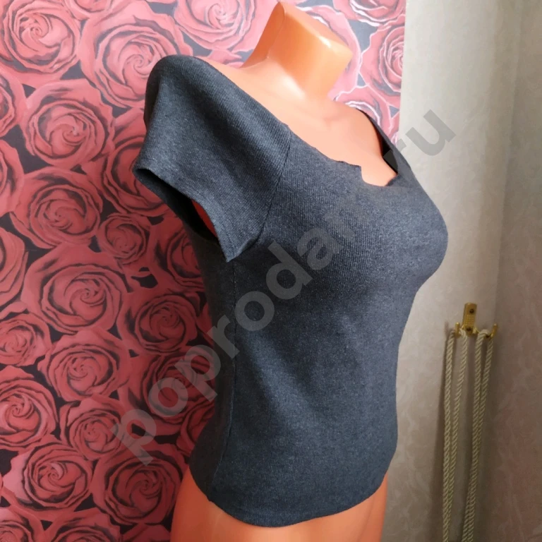 Топ блузка кофточка Твое 50 XL серая тепленькая женская Состав: хлопок