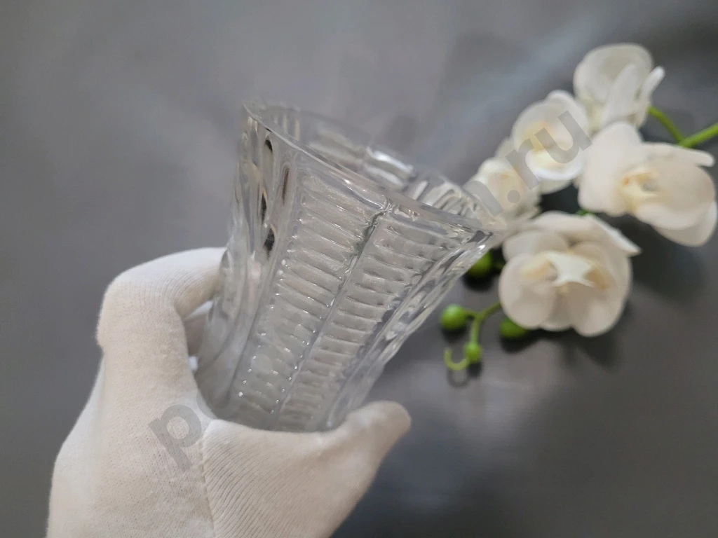 Хрустальная Ваза для цветов Винтаж СССР 18см