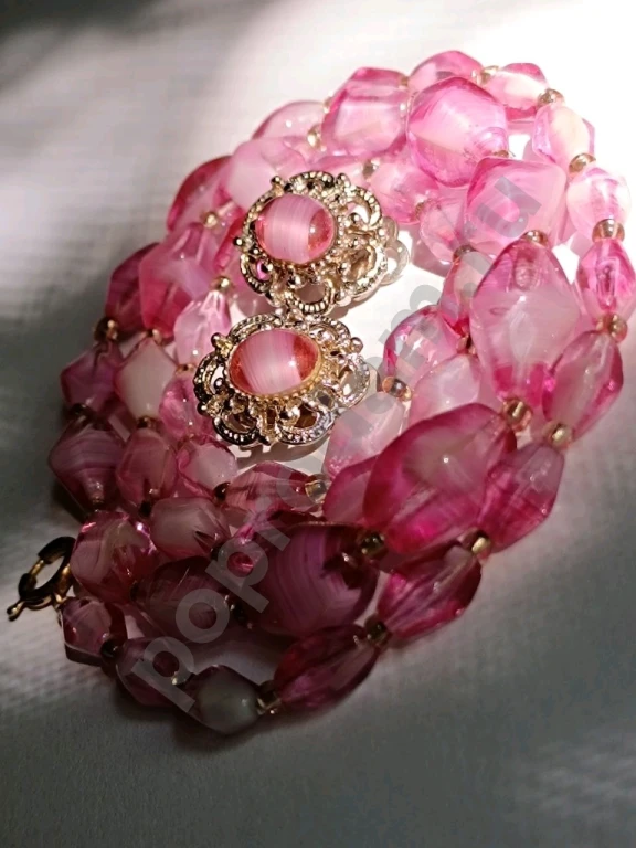 Бусы и Клипсы. Винтаж. Стекло. Родная сборка!