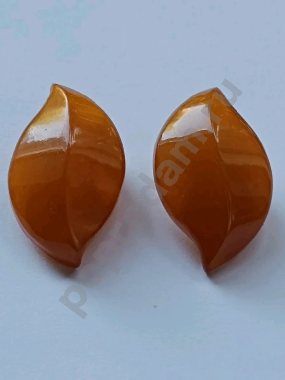 Клипсы. Винтаж. Калининград. Маркировка. Натуральный Янтарь.