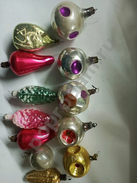 Елочные игрушки СССР Стеклянные. Редкие игрушки