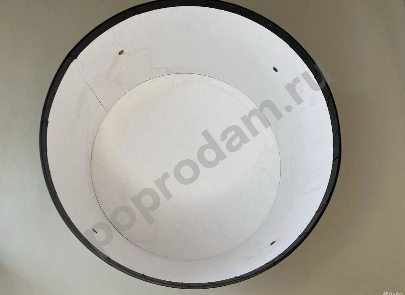 Круглая коробка шляпная чёрная для цветов