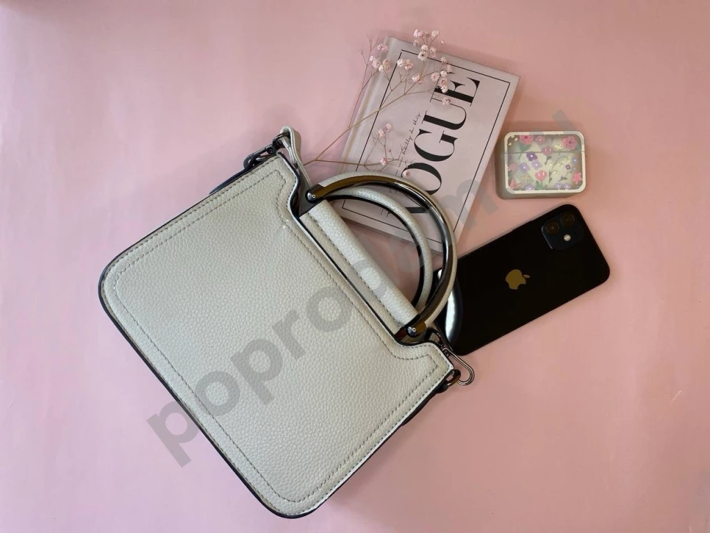 Серая сумка Zarina кросс-боди с круглыми ручками