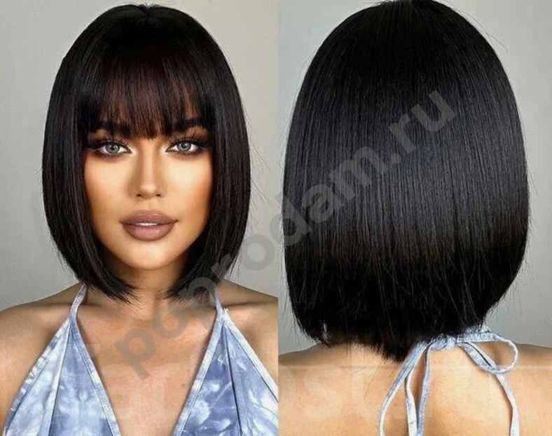 Парик черный каре новый