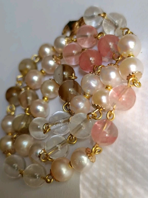 Бусы Цепочка. Italia Independent. Натуральный Розовый Жемчуг.