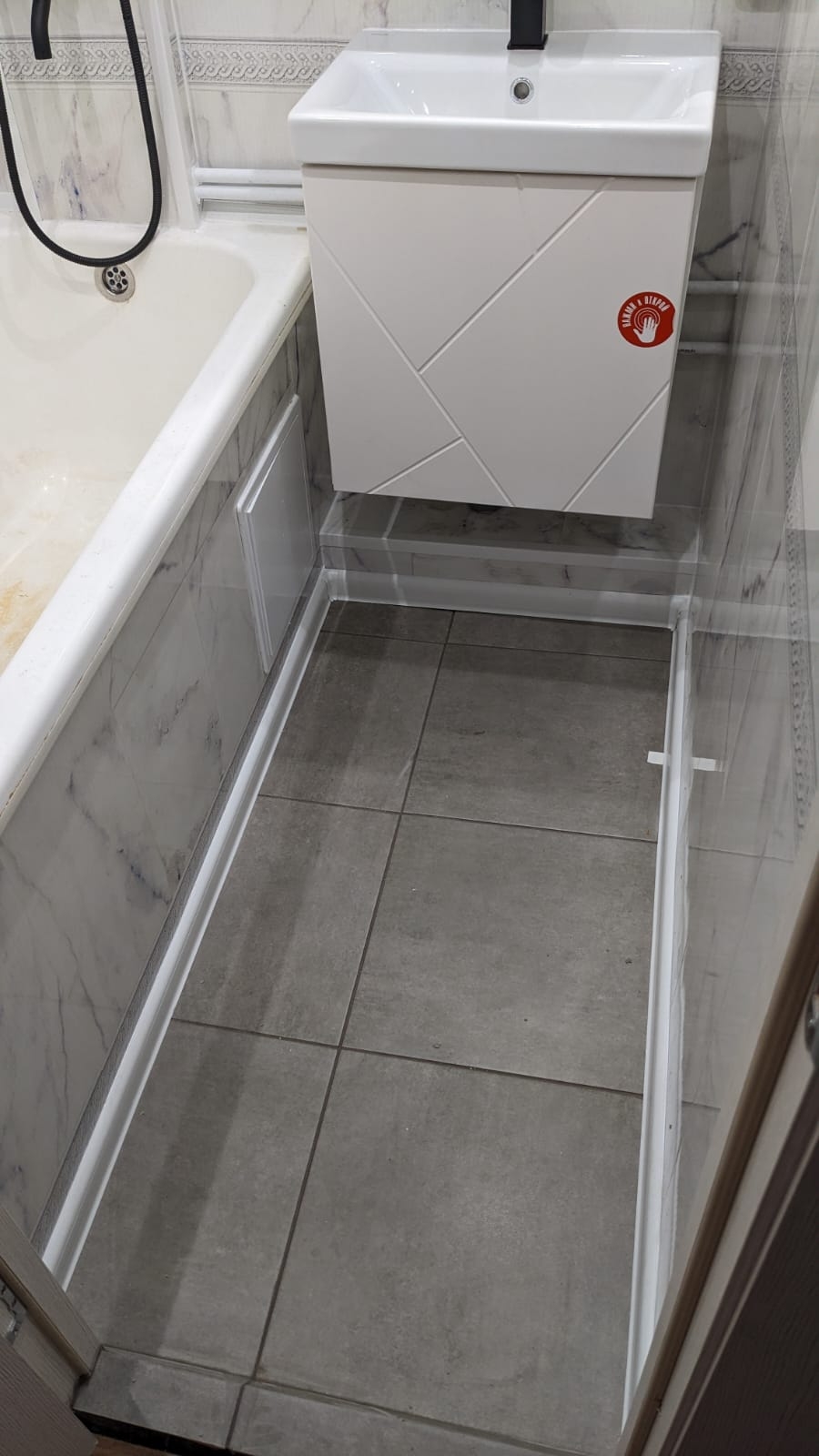 Ремонт ванных комнат, санузлов: Ванная панелями (вместе с материалом)