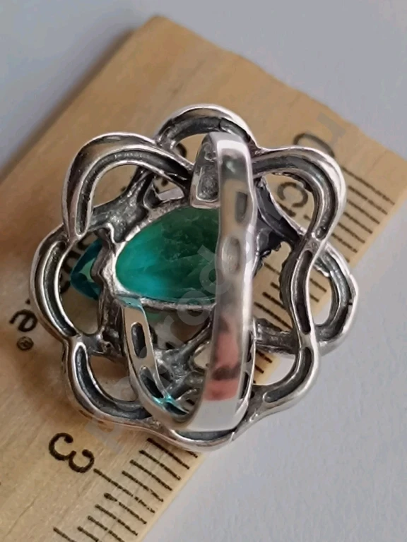 Крупное Кольцо. Серебро 925 пробы. Тризуб. Размер 18.