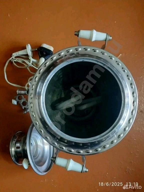 Самовар электро 3л Рюмка СССР /термос с помпой кнр