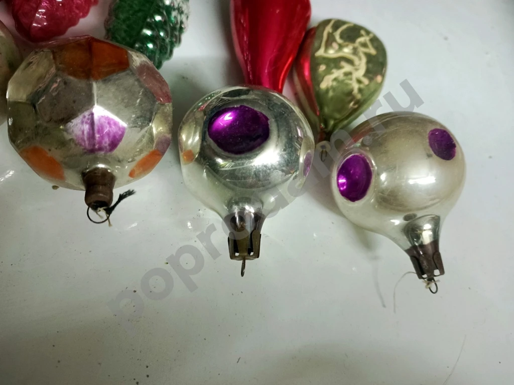 Елочные игрушки СССР Стеклянные. Редкие игрушки