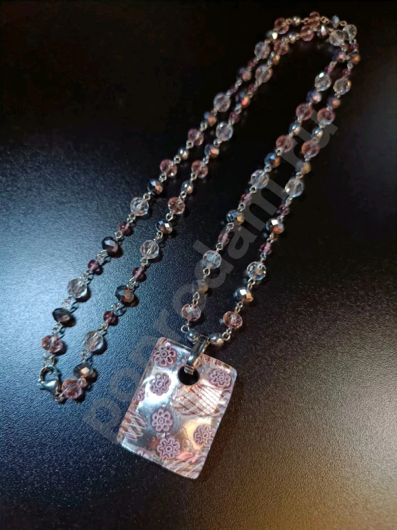 Длинные Бусы Цепочка с Подвеской. Italia Independent. Маркировка. Стекло.