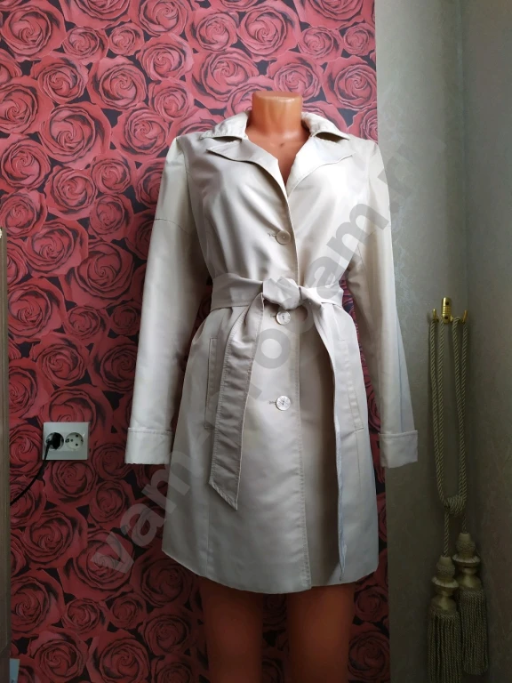 Плащ Остин 46 межсезонье женский под плащевку с поясом