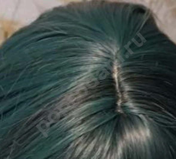 Парик зеленый каре новый
