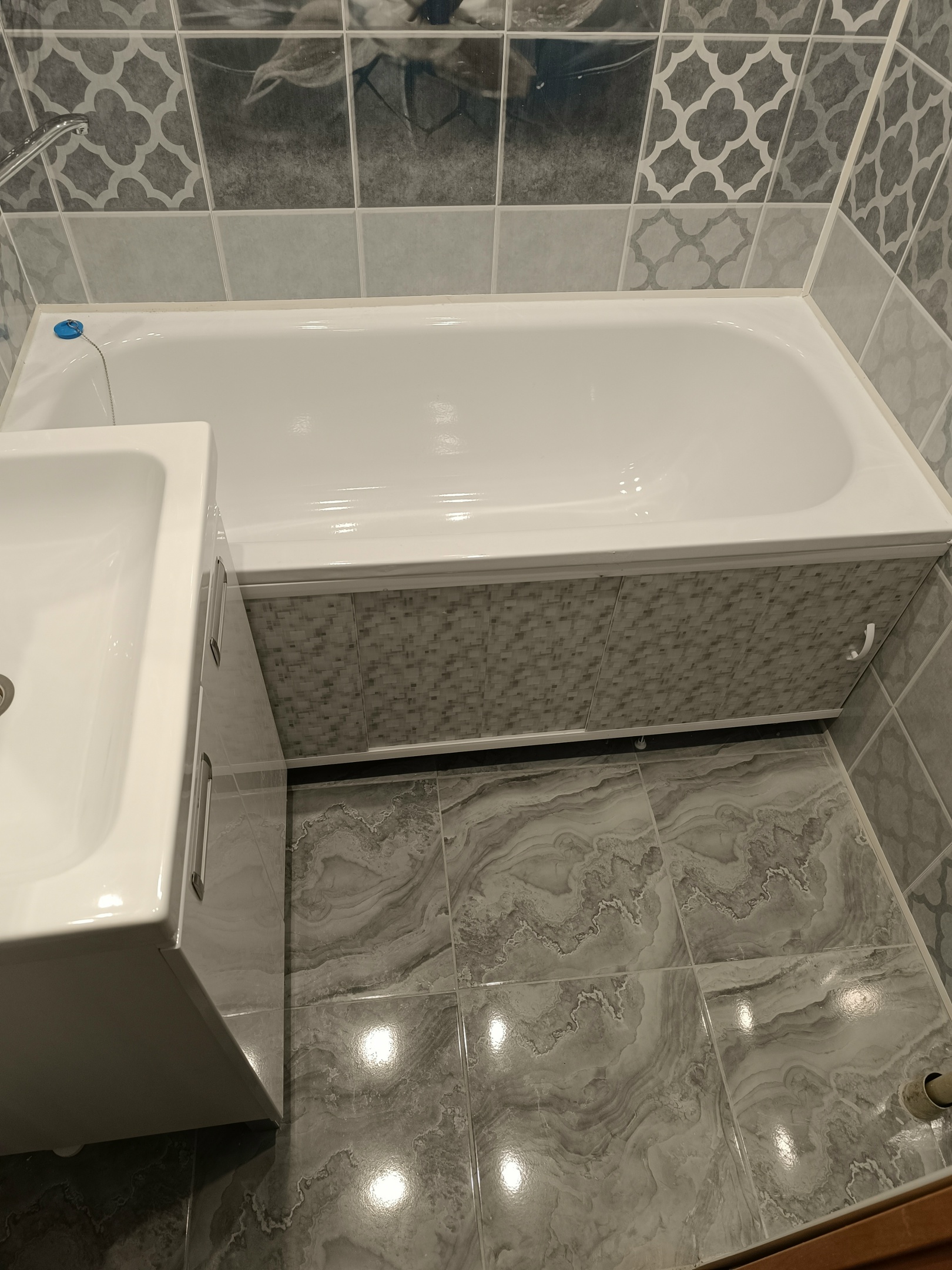 Ремонт ванных комнат, санузлов: Ванная панелями (вместе с материалом)