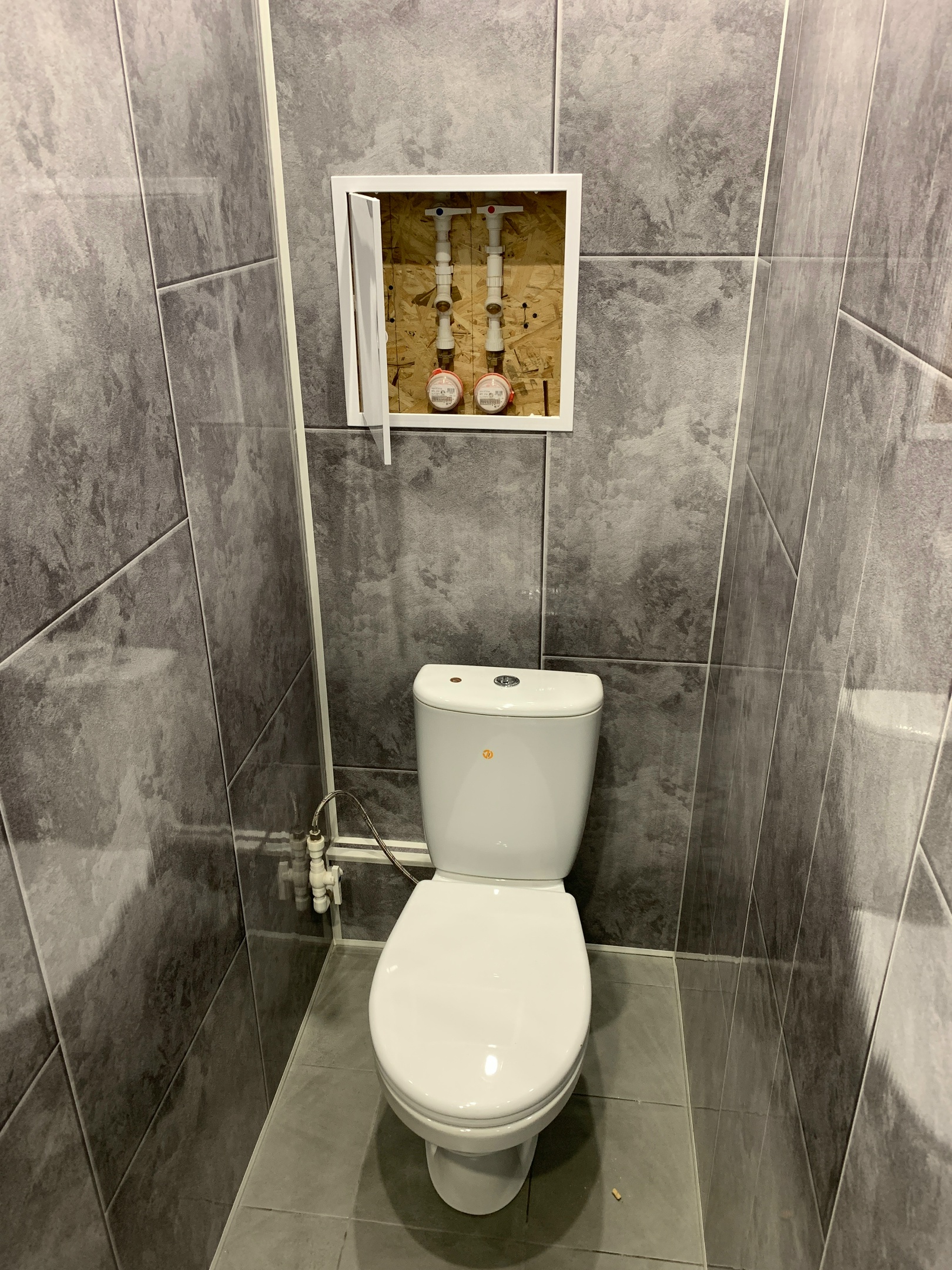 Ремонт ванных комнат, санузлов: туалет панелями (вместе с материалом)