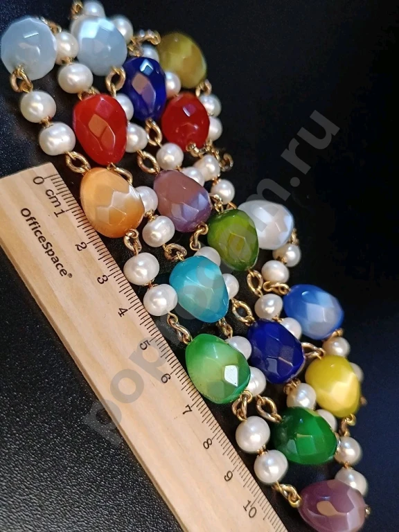 Длинные Бусы Цепочка. Italia Independent. Натуральный Жемчуг.