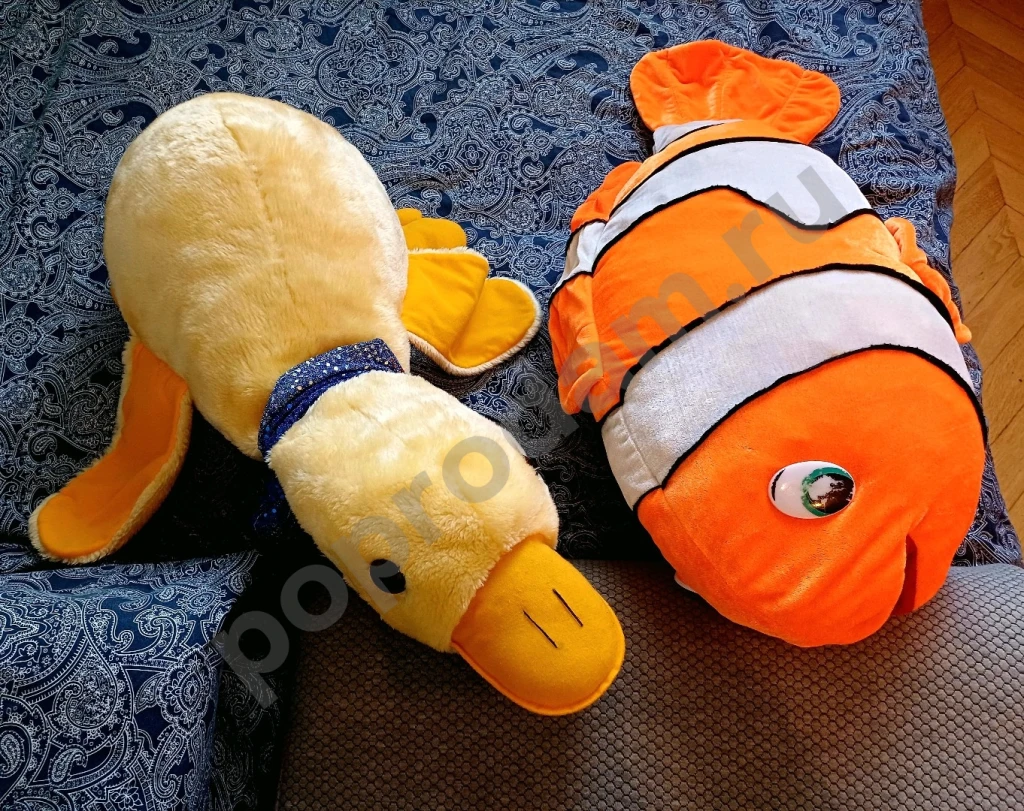 Мягкие игрушки подушки оживят твою кровать