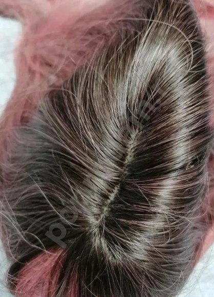 Парик длинный розовый новый