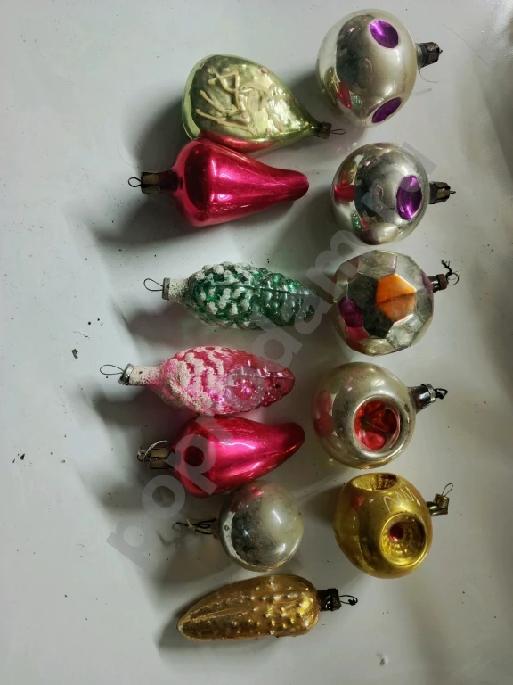 Елочные игрушки СССР Стеклянные. Редкие игрушки