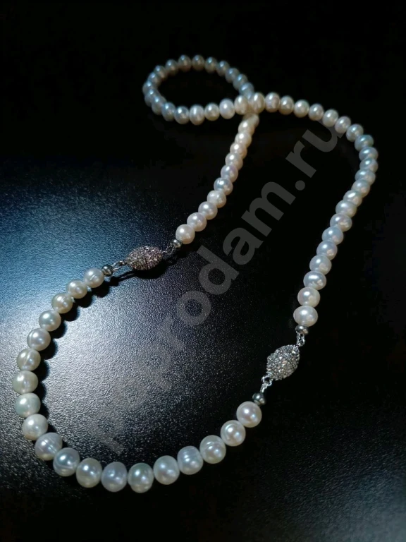 Крупный Комплект. Натуральный Жемчуг. Italia Independent. Бусы и Браслет.