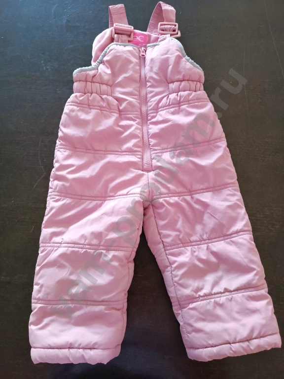 Детский утеплённый полукомбинезон для девочки 2-4 года